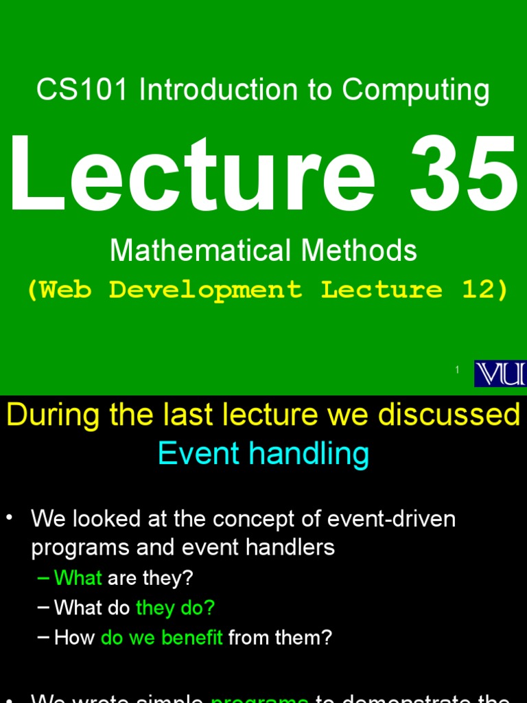 Cs101 Lec35.pps | PDF | Trigonometric Functions | Computer Programming