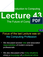 CS101 Introduction To Computing: The Future of Computing