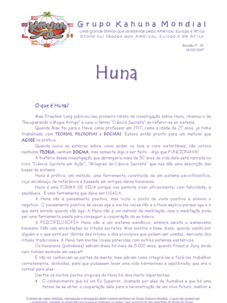 Huna: Práticas e Significados Havaianos | PDF | Humano | Espírito