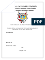 Soi Aplicación de Tecnicas de Organizacion y Metodos en Las Empresas