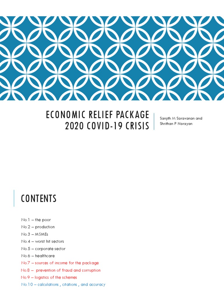 Economic Relief Package Pdfver. PDF Interest Bonds (Finance)