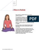 01. When and where to practice Sahaja Meditation? - Sahaja Meditation Handout v1.2
