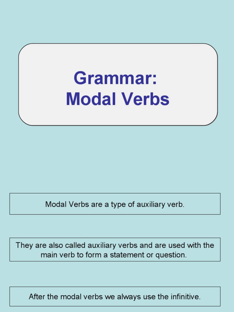 Understanding Modal Verbs in English | PDF