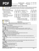 Kindergarten Criteria Speaking and Listening PDF