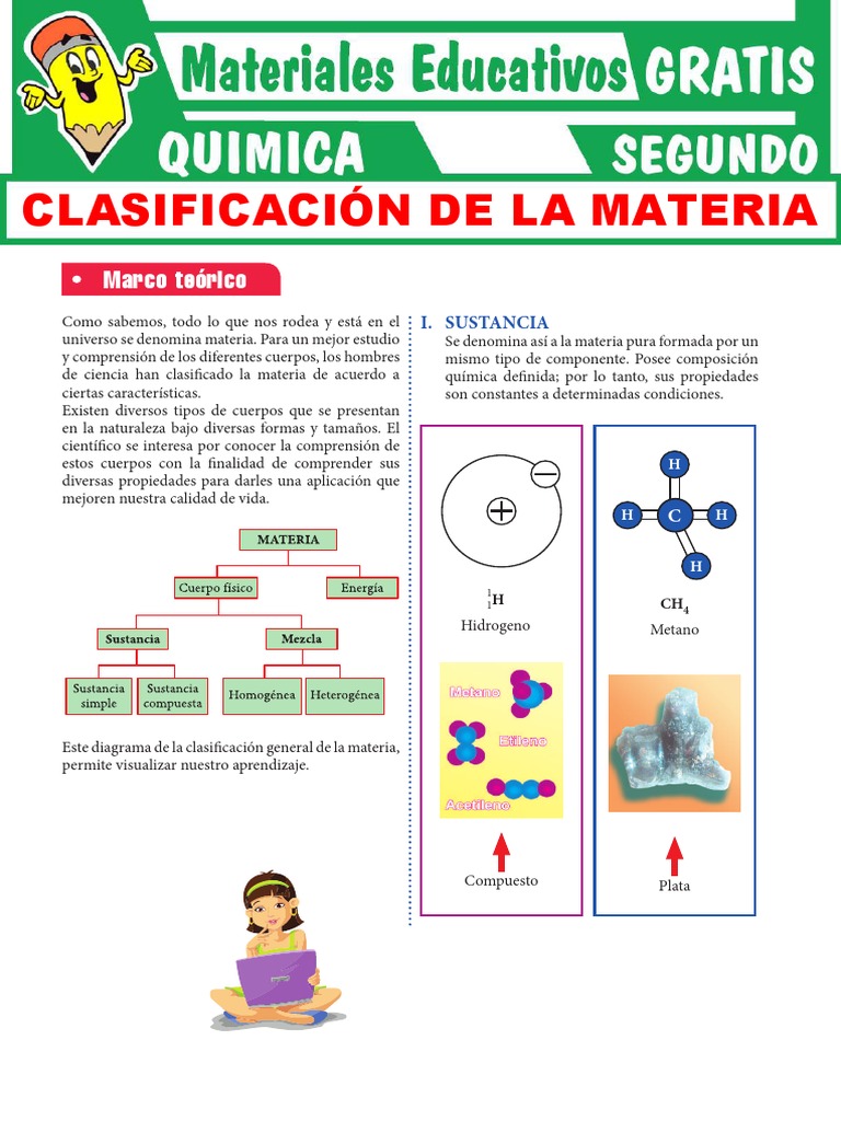 Clasificación de La Materia para Segundo Grado de Secundaria | PDF ...
