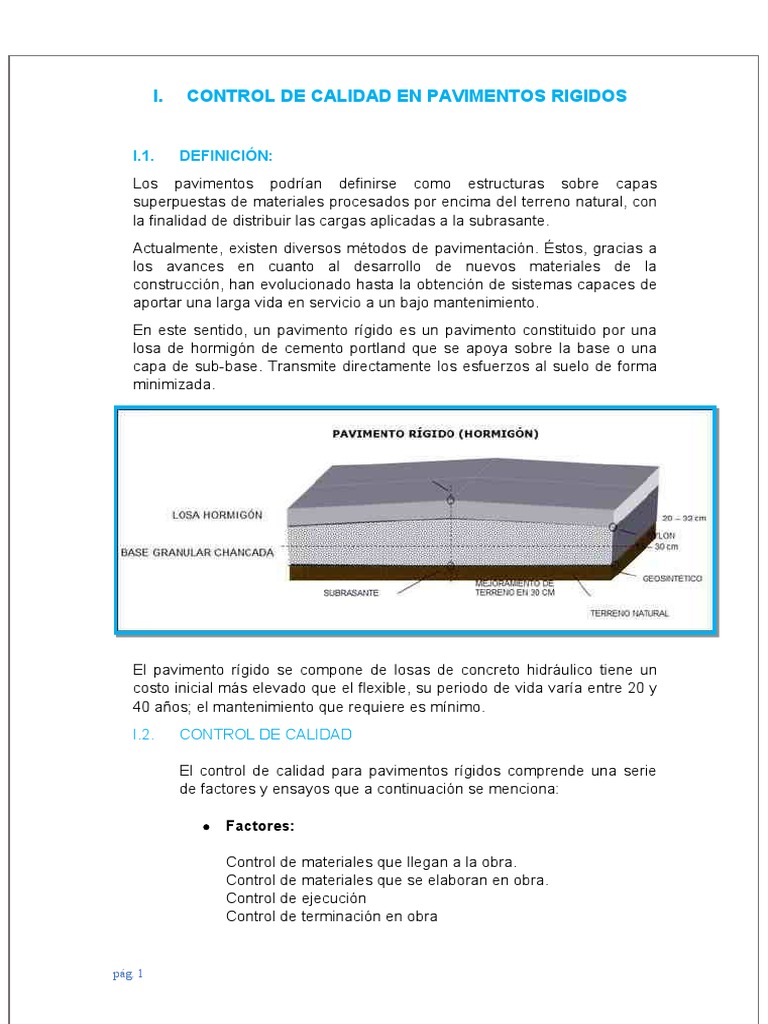 Control de Calidad en Pavimentos Rígidos | PDF | Hormigón | Suelo