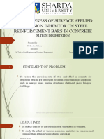 Effectiveness of Surface Applied Corrosion Inhibitor On Steel Reinforcement Bars in Concrete