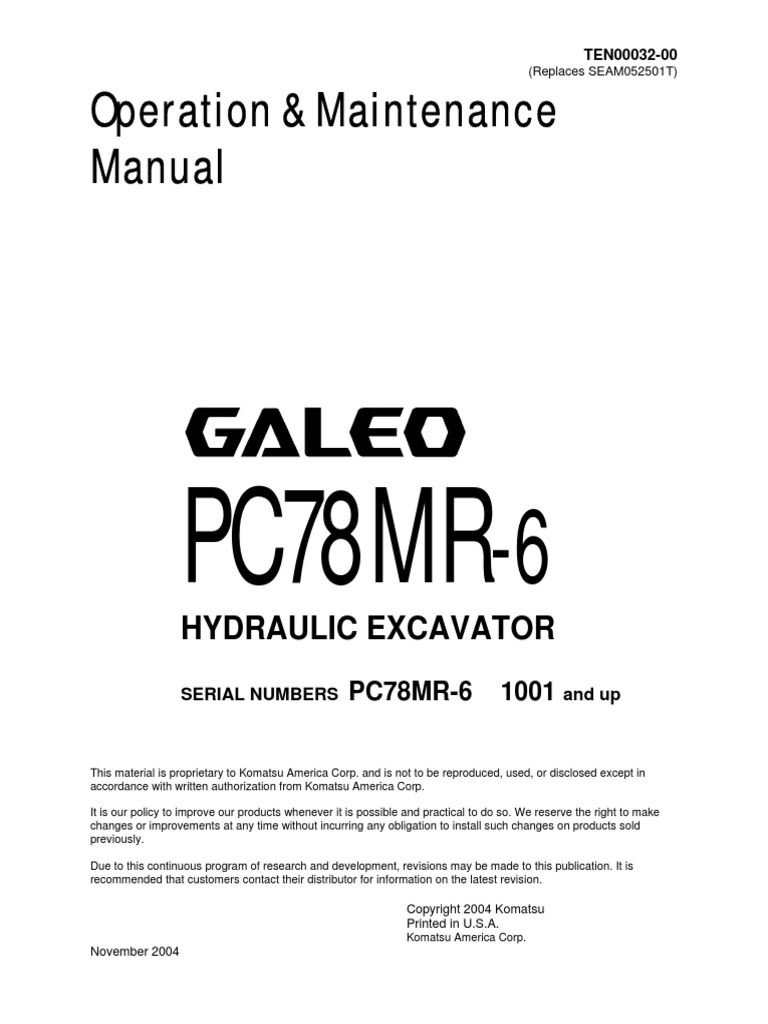 PC 78 MR-6 1000 Up | PDF | Safety | Manufactured Goods