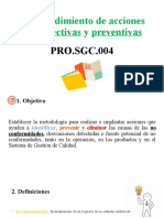 Procedimiento de Acciones Correctivas y Preventivas