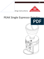 PEAK Single Espresso Grinder: Original Operating Instructions