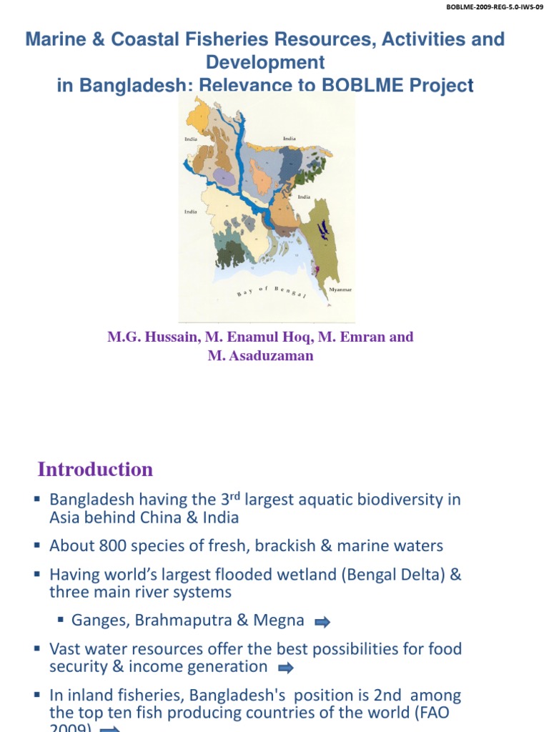 Boblme Country Report Bangladesh PDF Fishing Trawler Fishery