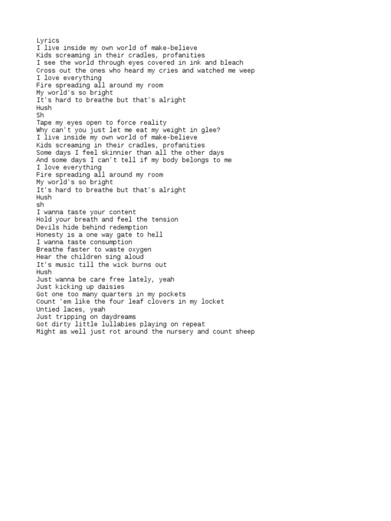 Cradles Lyrics PDF