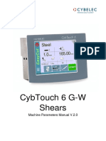 Cybtouch 6 G-W Shears: Machine Parameters Manual V.2.0