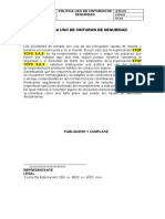 Política Uso de Cinturon de Seguridad