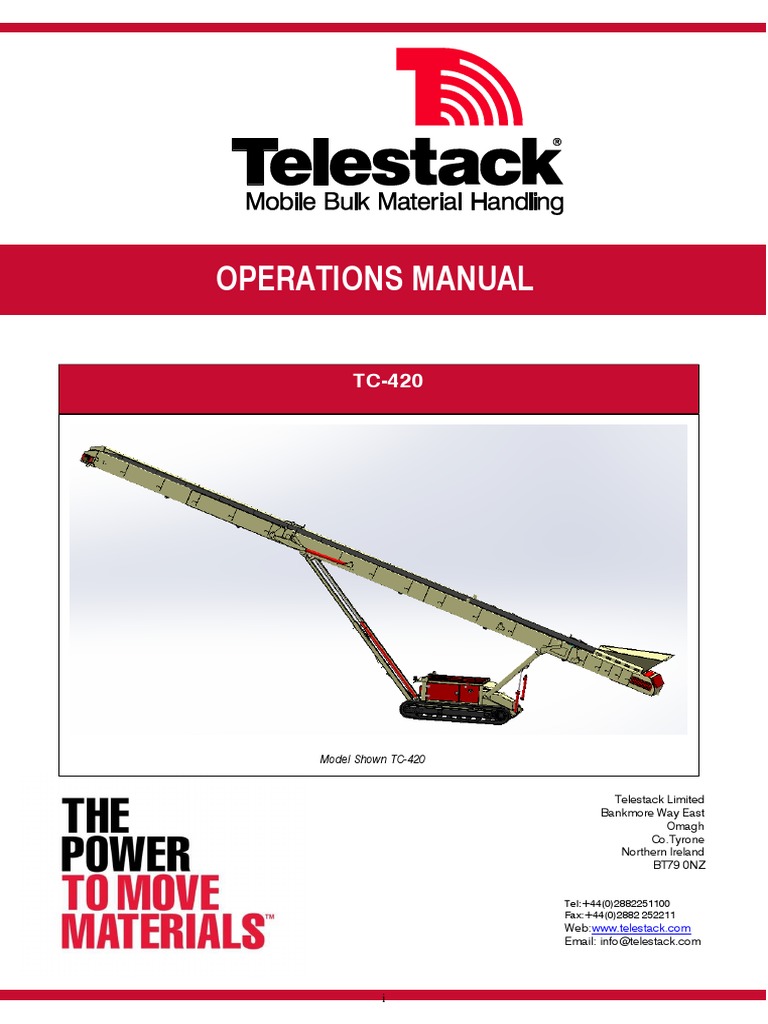 Manual de Operacion Telestack TC 420 | PDF | Safety | Occupational ...