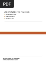 Architecture in The Philippines American To Martial Law