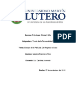 Teoria de La Personalidad II Ensayo de Pelicula de Regreso A Casa