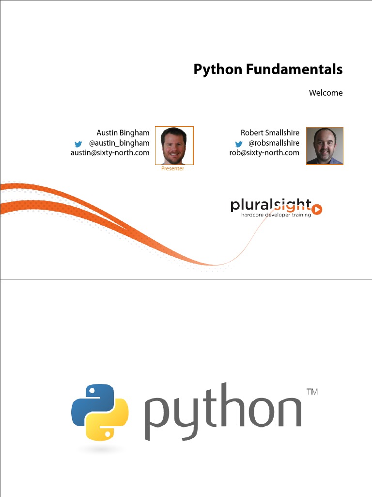 1 Python Fundamentals m00 Welcome Slides | PDF | Modular Programming ...