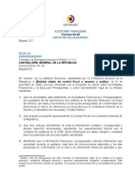 Carta de salvaguarda auditoría financiera