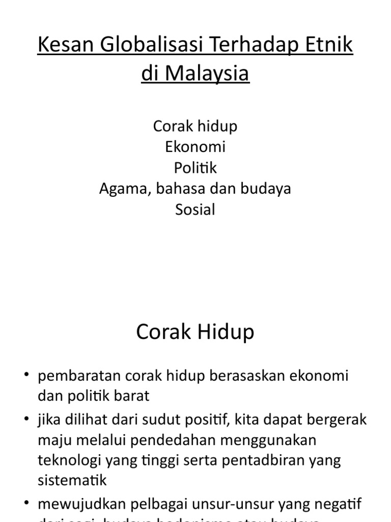 Kesan Globalisasi Terhadap Politik Voooty