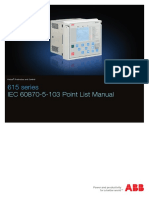 615 Series: IEC 60870-5-103 Point List Manual