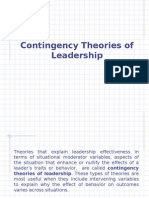 Contingency Theories of Leadership