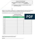 Acta de Apertura de Votaciones Al Comite de Convivencia Laboral