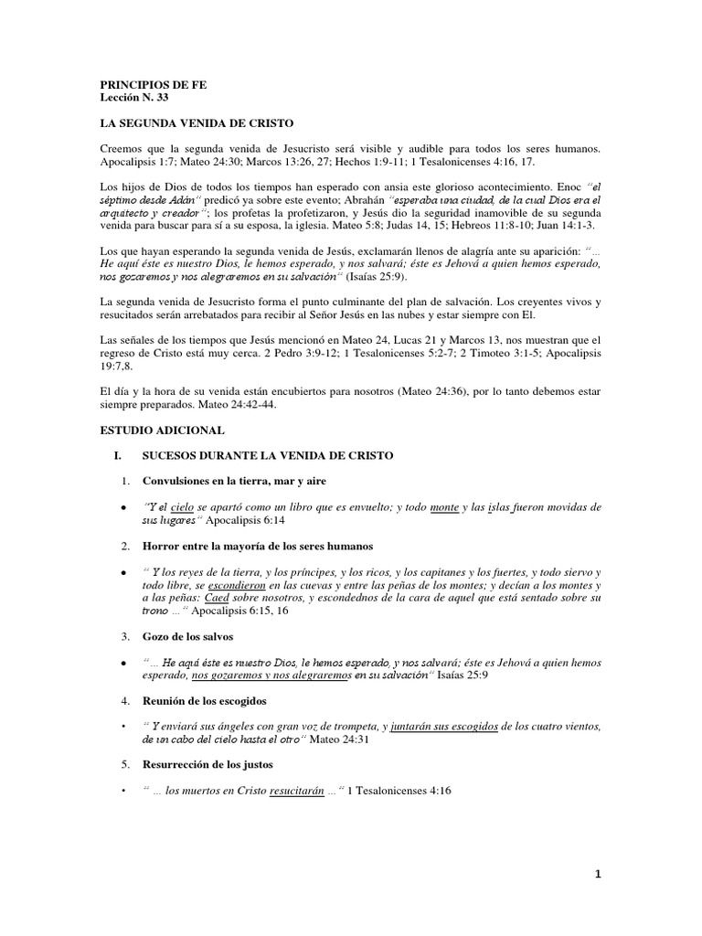 Lección 33 | PDF | Libro de revelación | Jesús