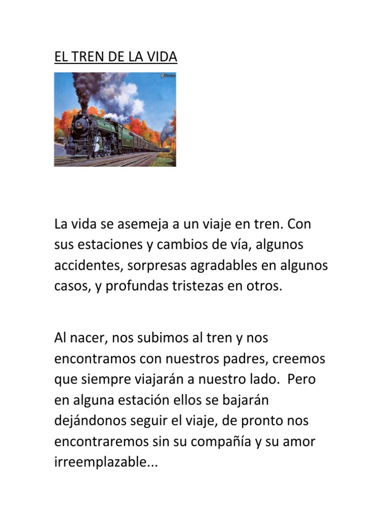 El Tren de La Vida | PDF | Tren | Amor, image size:768x1024