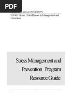 Stress Management and Prevention Program Resource Guide