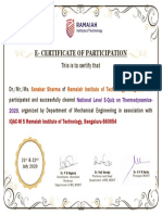 E-Certificate of Participation: This Is To Certify That
