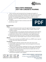 Method Statement for Concrete Pouring