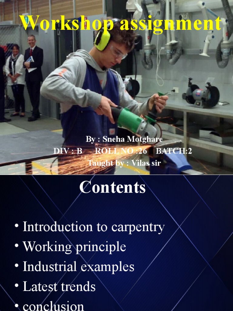Carpentry Workshop Assignment Overview | PDF | Carpentry | Plywood