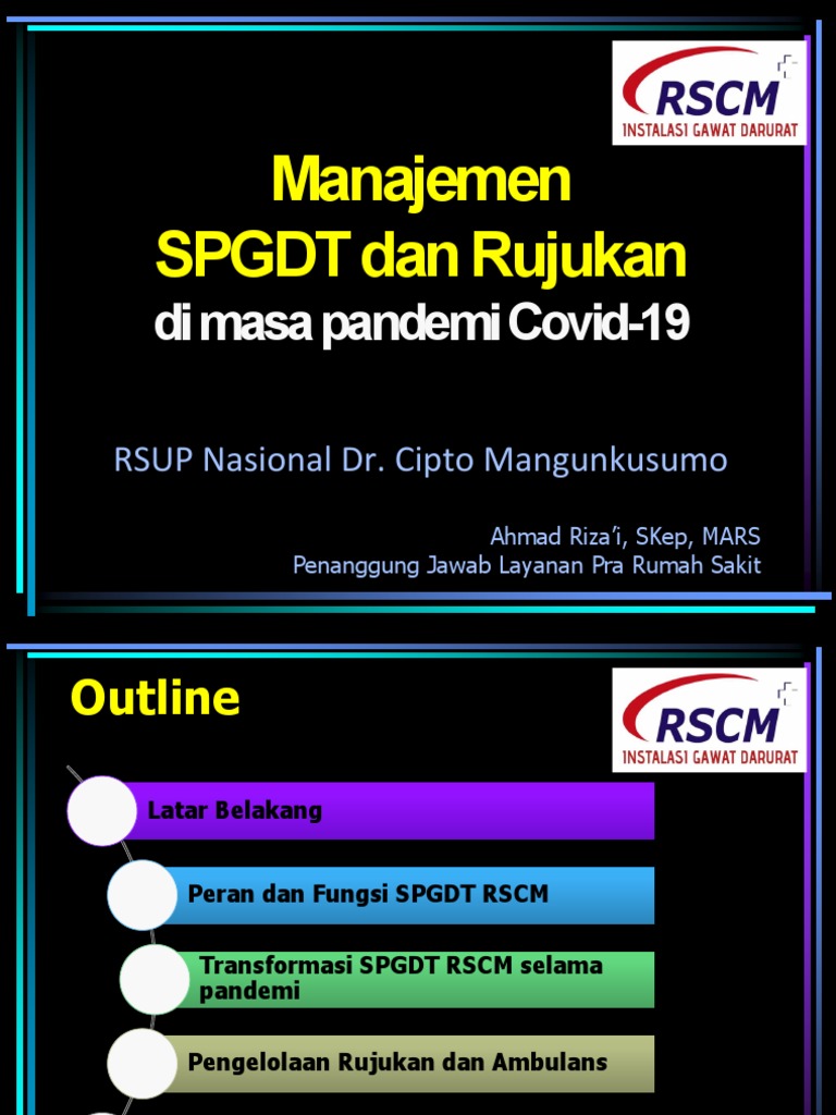 Manajemen SPGDT Dan Rujukan Di Masa Pandemi Covid 19 | PDF