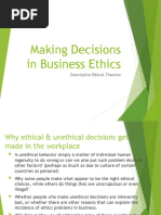 Making Decisions in Buiness Ethics