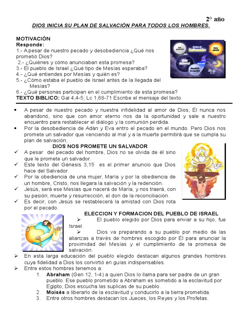 Dios Inicia Su Plan de Salvacion para Todos Los Hombres 2 2016 1 | PDF ...