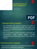 Topic: Elimination Rate Constant, Clearance: Prepared by