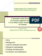 Constraints On The Development of A Learner-Centered Curriculum: A Case Study of EFL Teacher Education in Vietnam