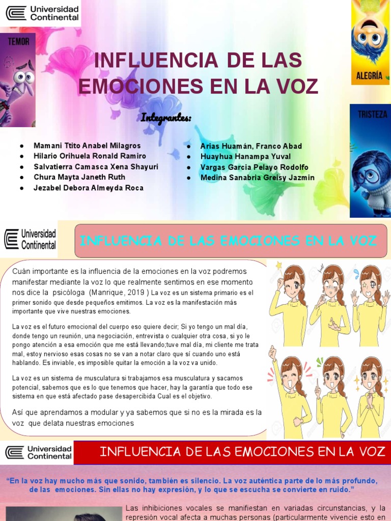 Cómo revelan nuestras emociones a través del tono de voz | PDF ...