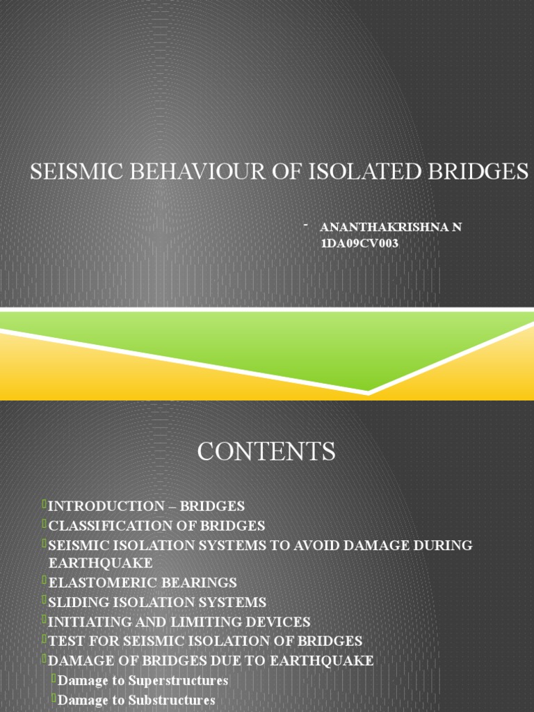 Seismic Behaviour of Isolated Bridges | PDF | Earthquake Engineering ...