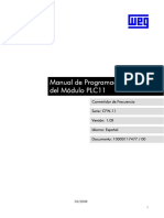 WEG cfw11 plc11 01 Manual de Programacion Del Modulo 10000117477 1.0x Manual Espanol