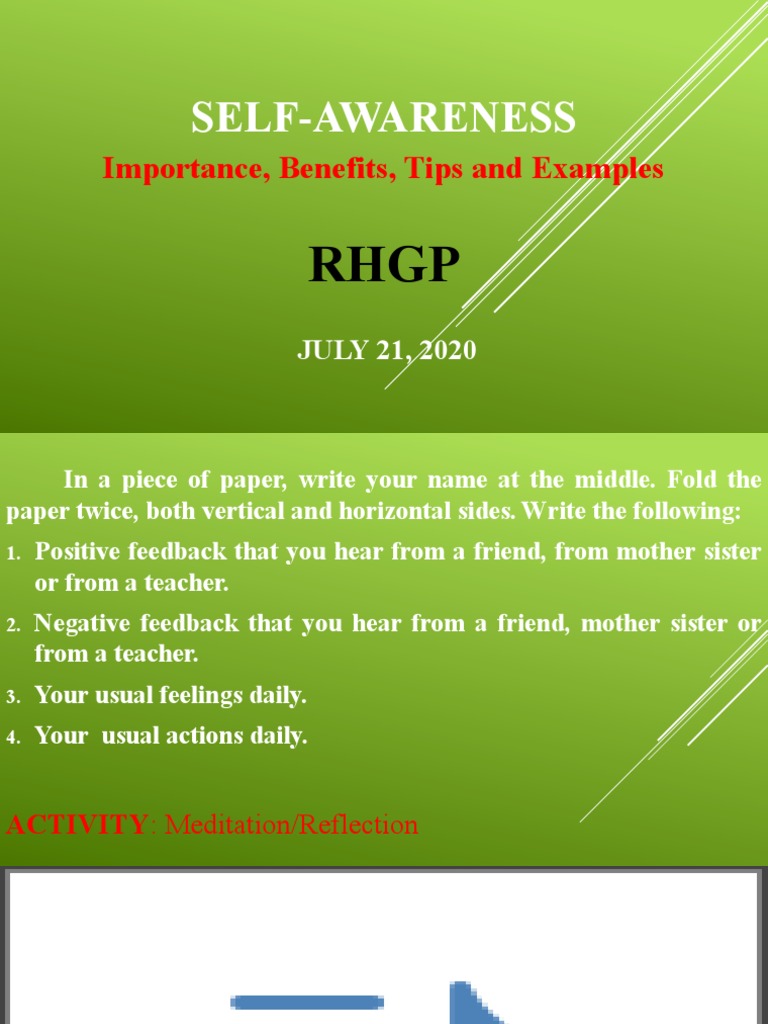 Rhgp Self Awareness Pptx Self Awareness Feeling