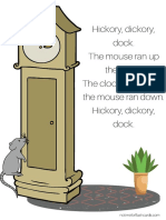 No Time For Flash Cards Nursery Rhyme Hickory Dickory Dock Lesson Plan