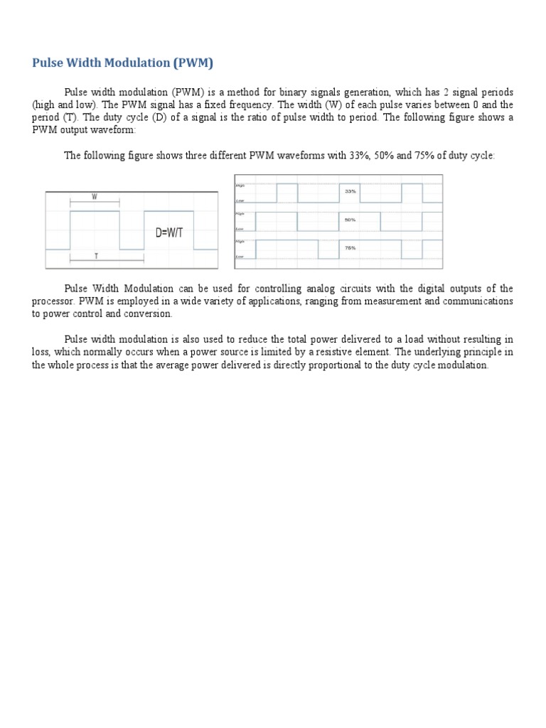 Pulse Width Modulation | PDF | Technology & Engineering