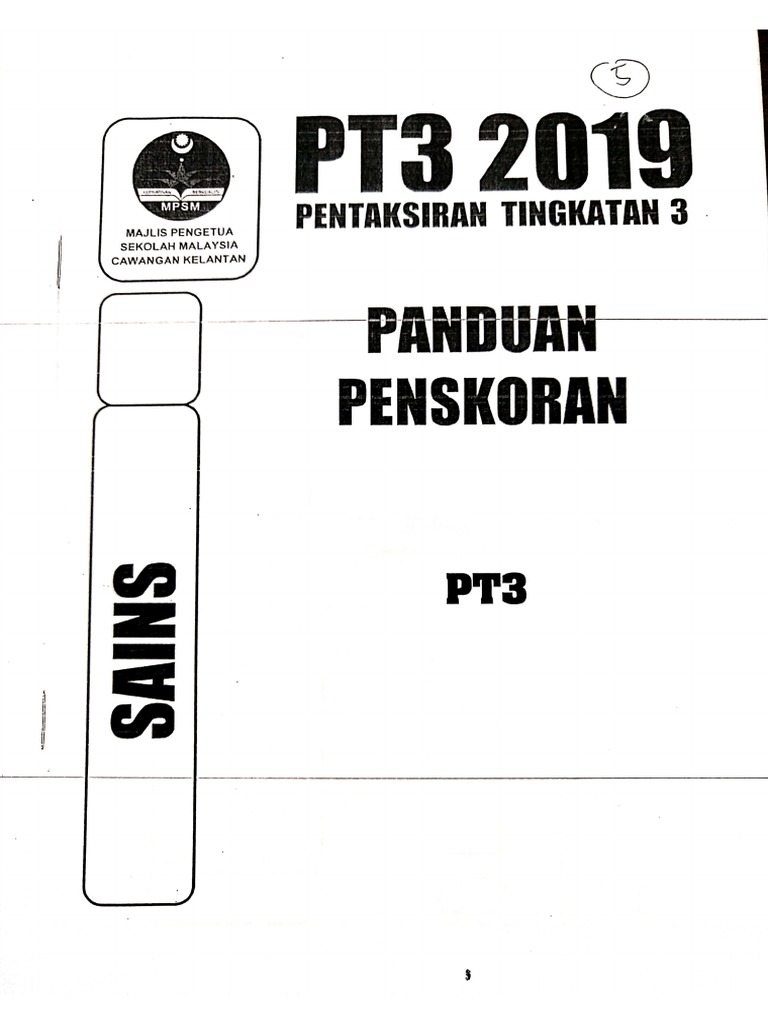 2019 Skema Sains Pt3 Pdf