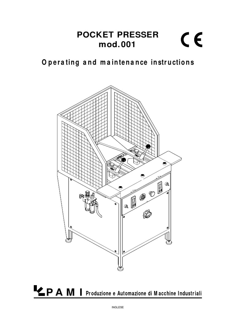 PAMI Pocket Presser Mod. 001 Guide | PDF | Switch | Machines