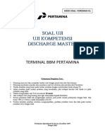 Soal Ujian Kompetensi Discharge Master 01 - Foreman SPBU