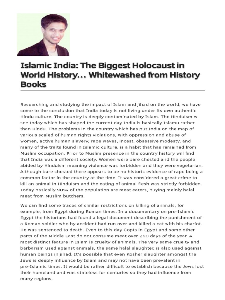 Islamic India The Biggest Holocaust in World History Whitewashed From