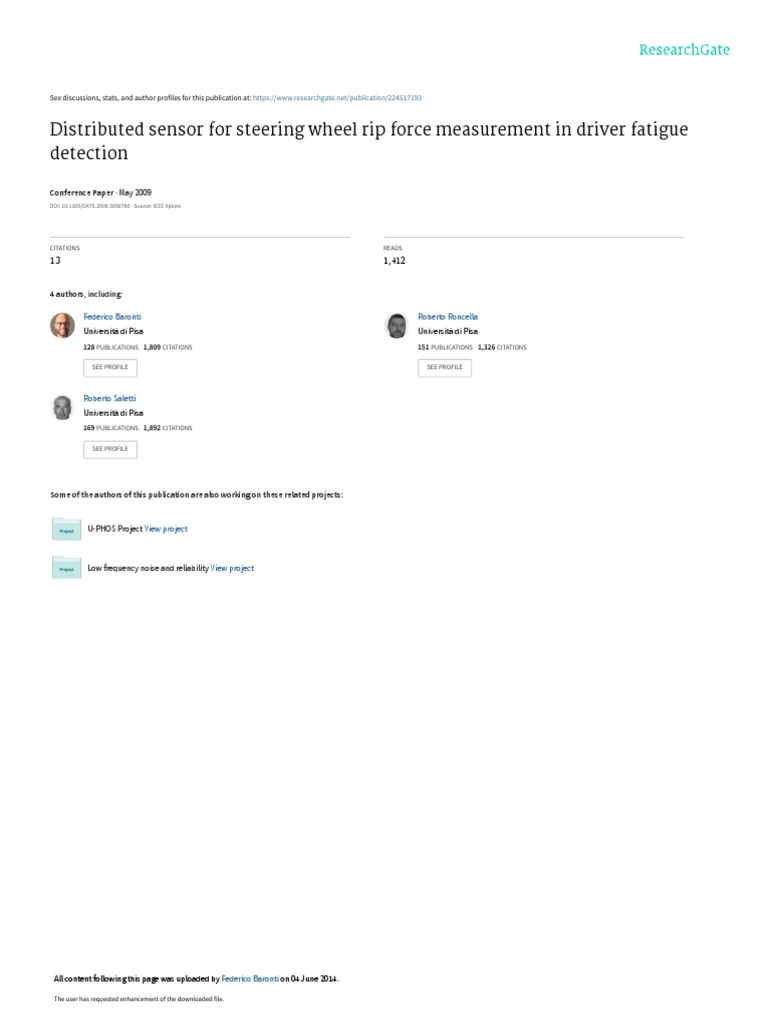 Distributed Sensor For Steering Wheel Rip Force Me PDF
