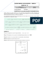 GUIA No - ECUACIONES TRIGONOMETRICAS CON IDENTIDADES MATEMATICAS 10